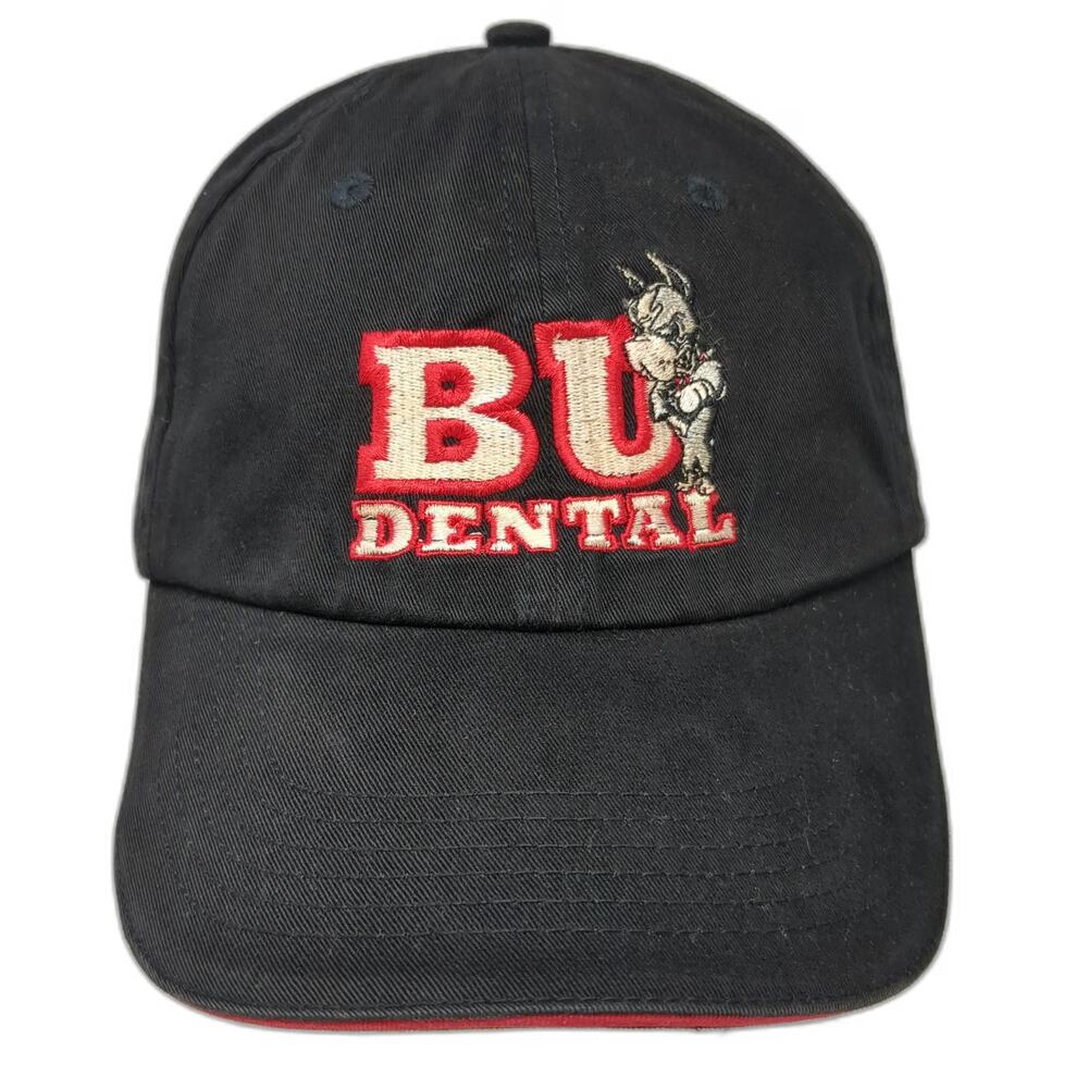 Harvard Square Baseball Cap Black OSFM Boston BU Dental Mascot Adjustable Hat
